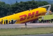 Un avión de carga acaba partido en dos tras un accidente en Costa Rica