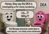 Dialogue between toilets: money laundering