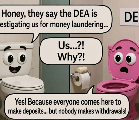 Dialogue between toilets: money laundering